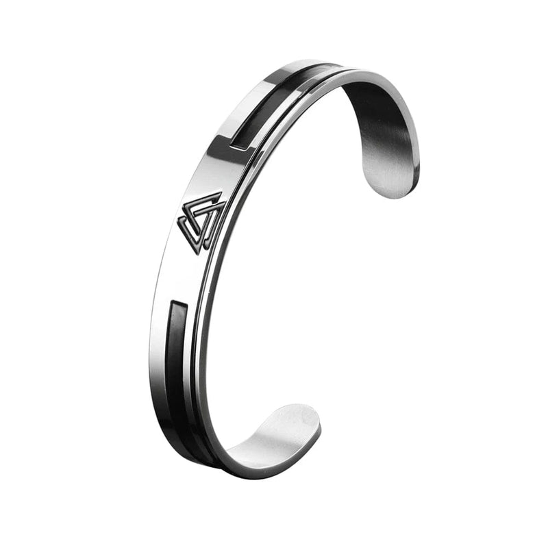 Bracelete Masculino Valknut em Aço Inoxidável